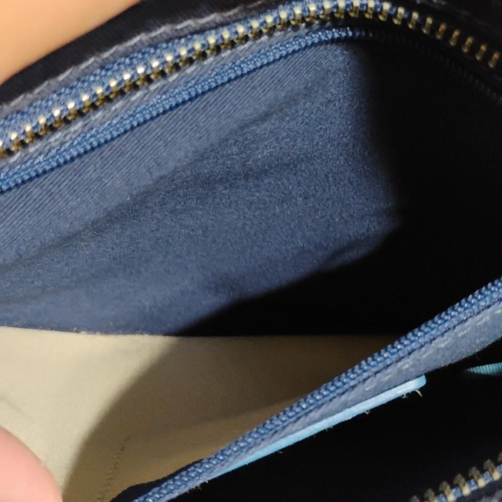 Coach Y2K Blue/Tan Denim & Leather Mini Shoulder Bag W Dust Bag - Picture 12 of 14